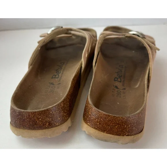 Birkenstock Betula Granada Slides Strappy Sandals Khaki Tan Peach US Size 9 - Picture 9 of 16